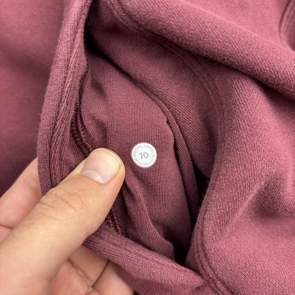 Lululemon Perfectly Oversized Hoodie Womens 10 Red Sweatshirt Pullover Hooded - Picture 6 of 8